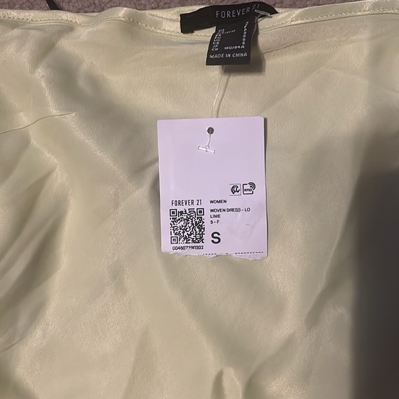 Light lime green, one shoulder maxi dress - Picture 4 of 5